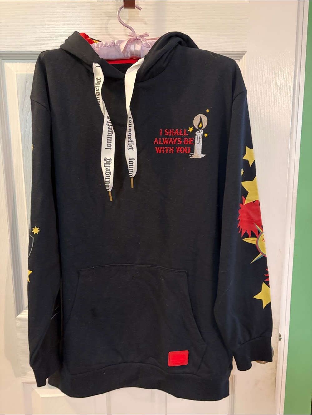 Loungefly Black Crewneck Sweatshirt with Candle & Star Graphics